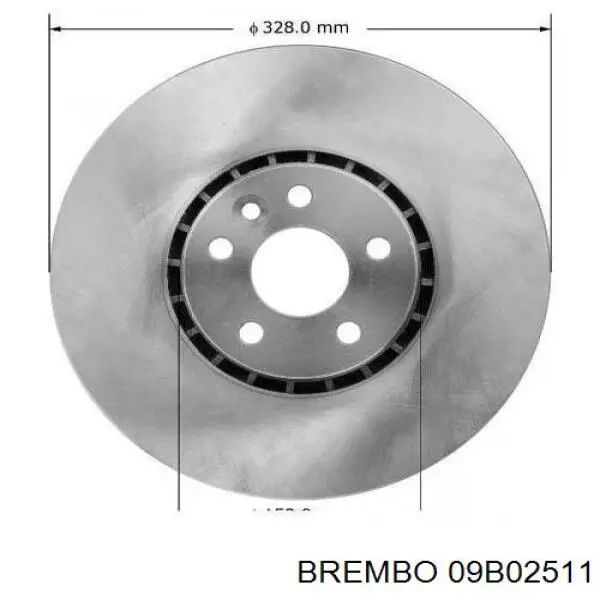 Купити 09B02511 Brembo Ротор гальмівний
