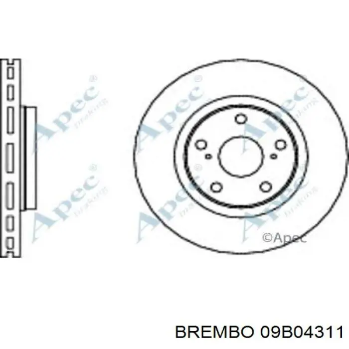 Гальмівні диски передні 09B04311 Brembo