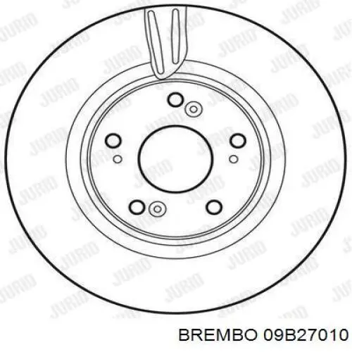 09B27010 Brembo Гальмо дискове переднє