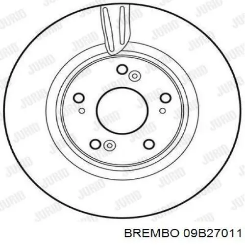 09B27011 Brembo Гальмо дискове переднє