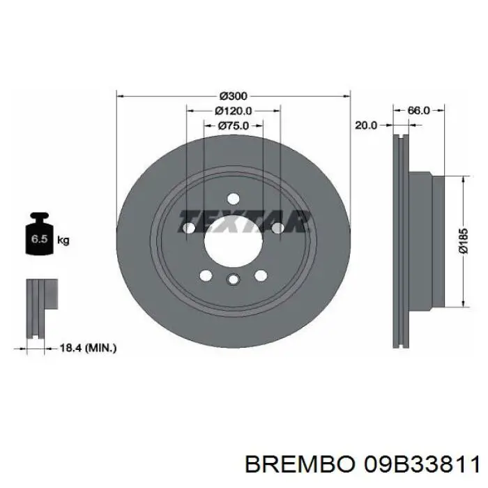 09B33811 Brembo Дискові гальма