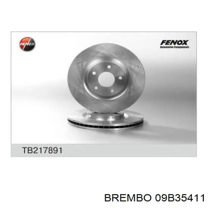 Купити 09B35411 Brembo Ротор гальмівний