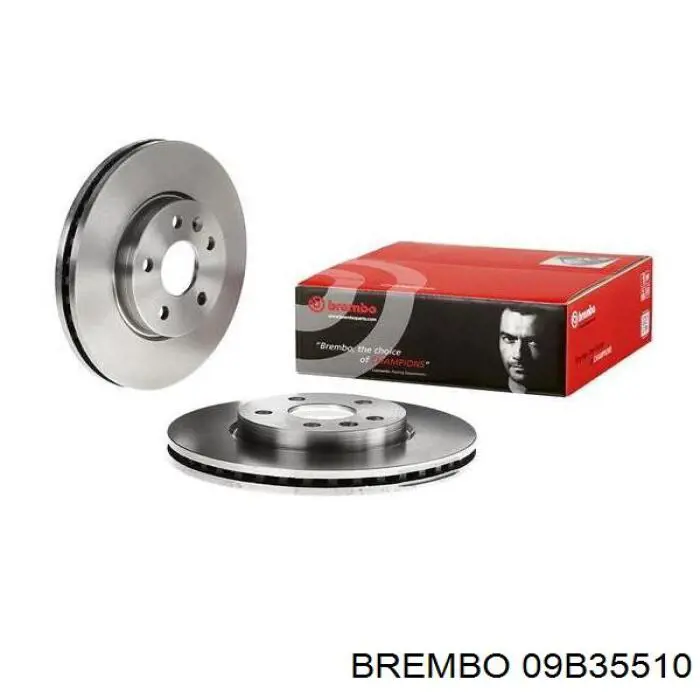 09B35510 Brembo Диск тормозной передний (Колесный диск 15")