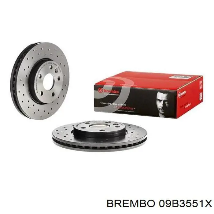 09B3551X Brembo диск гальмівний передній