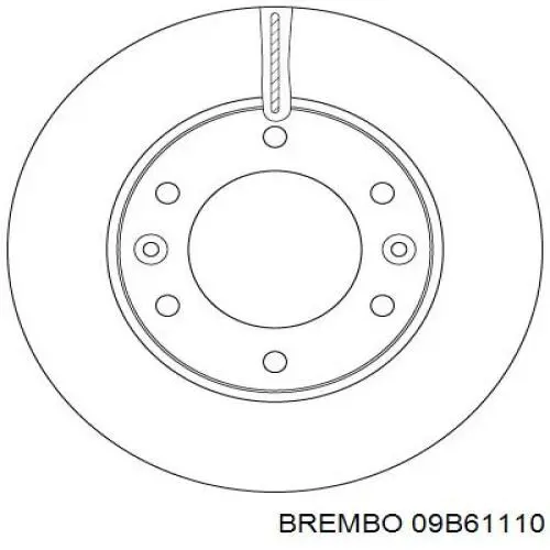 09B61110 Brembo диск гальмівний передній