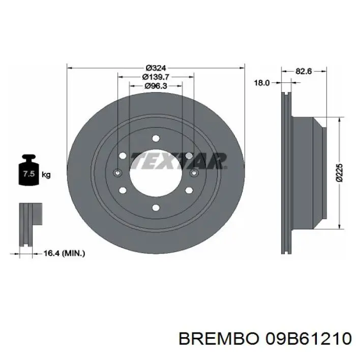 09B61210 Brembo Дискові гальма