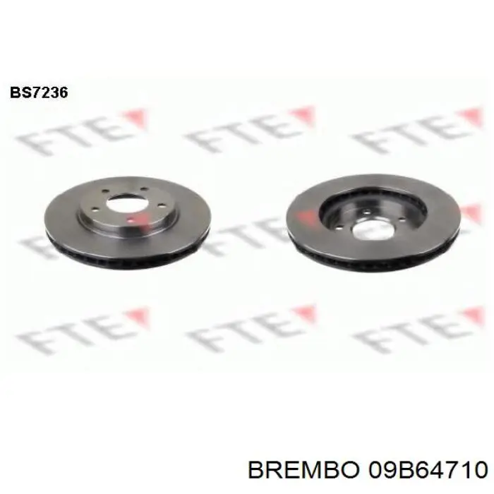 Купити 09B64710 Brembo Ротор гальмівний