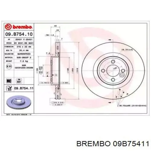  09B75411 Brembo