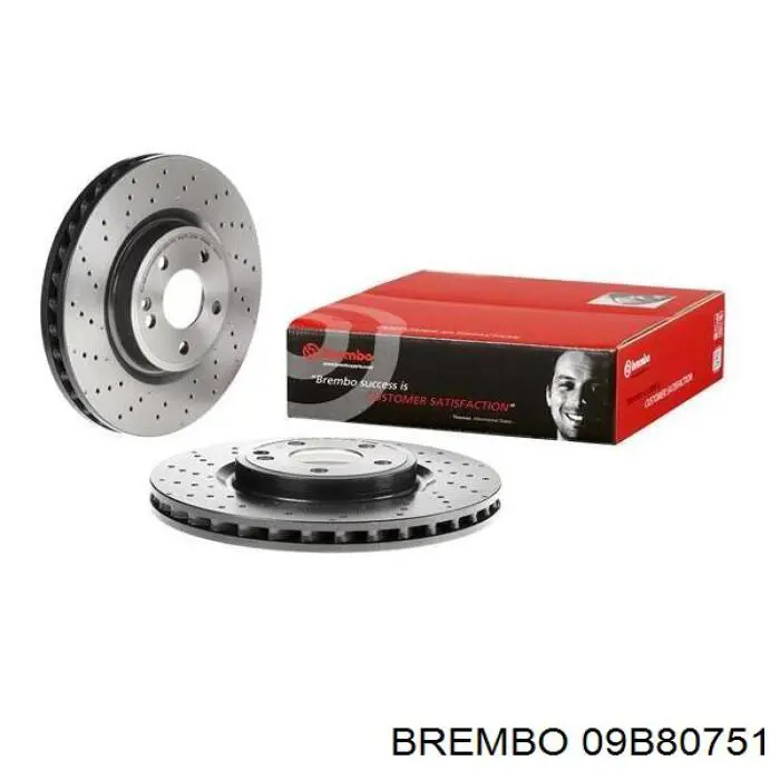Диск переднього гальма Brembo 09B80751 ціна, від 75.98 USD