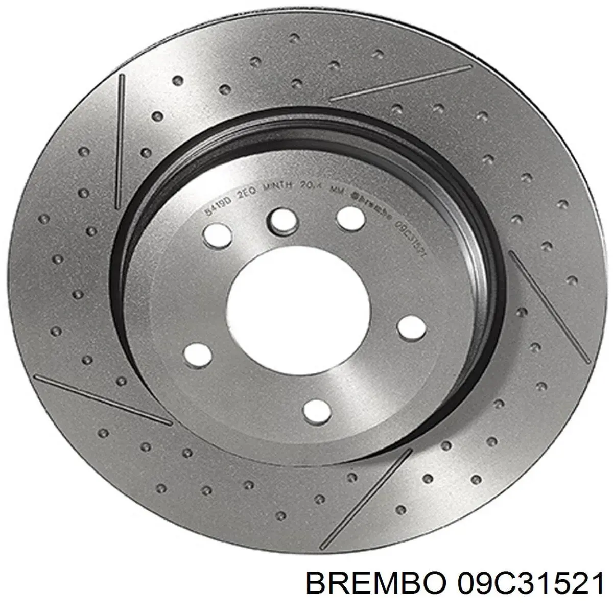 Купити 09C31521 Brembo Диск заднього гальма