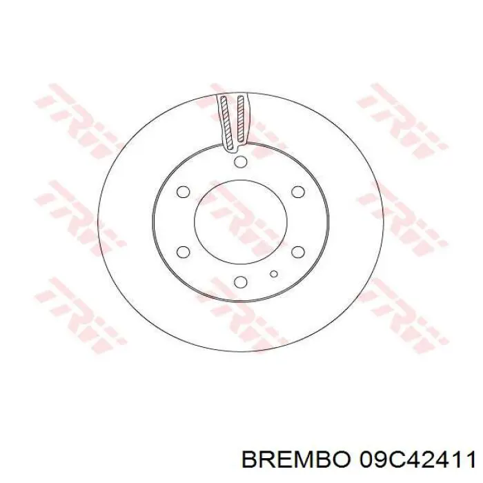 Купити 09C42411 Brembo Ротор гальмівний
