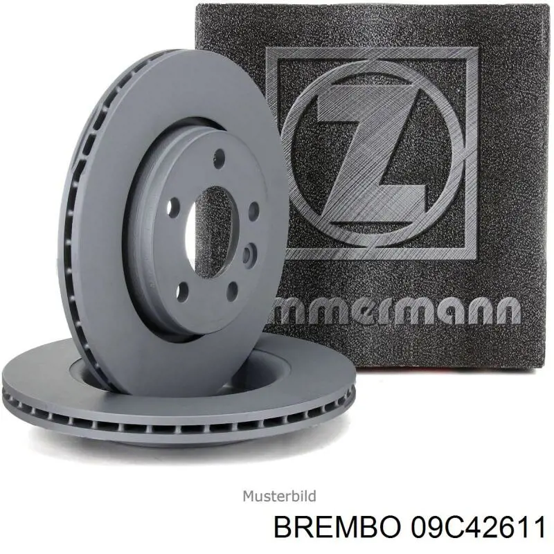 Диск гальмівний передній Brembo 09C42611