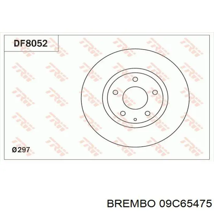 09C65475 Brembo диск гальмівний передній