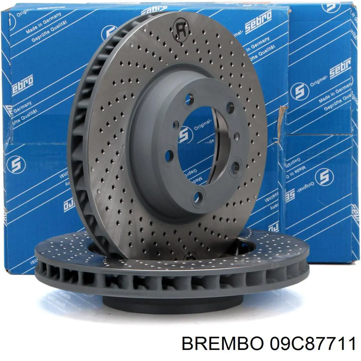 Диск переднього гальма Brembo 09C87711 ціна, від 126.59 USD