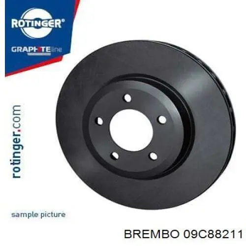 09C88211 Brembo диск гальмівний передній