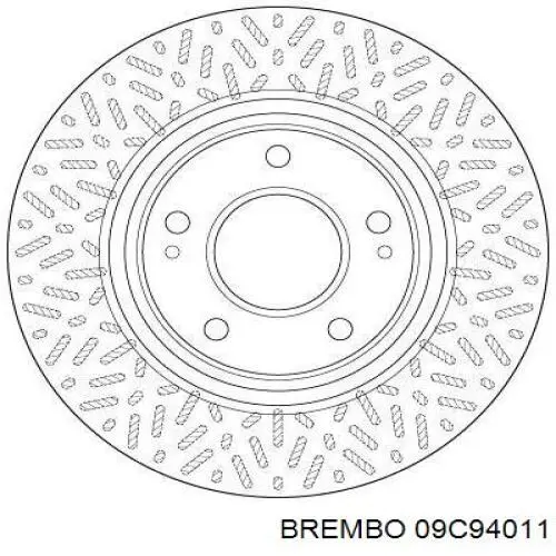 09C94011 Brembo Гальмо дискове переднє