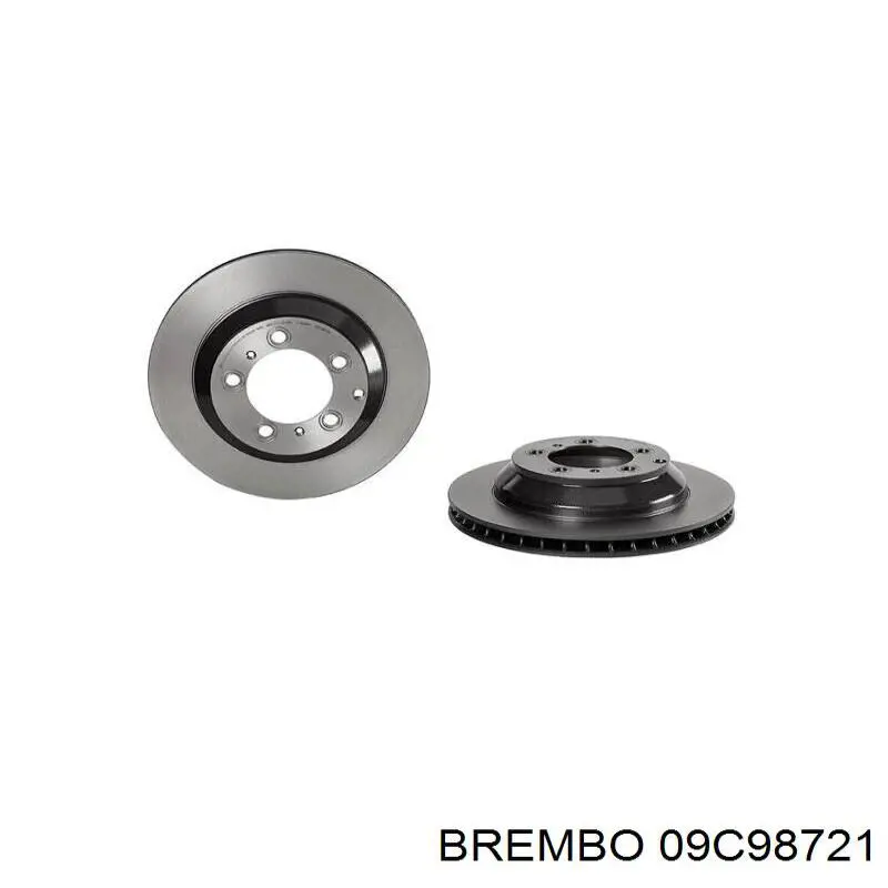 09C98721 Brembo диск гальмівний задній