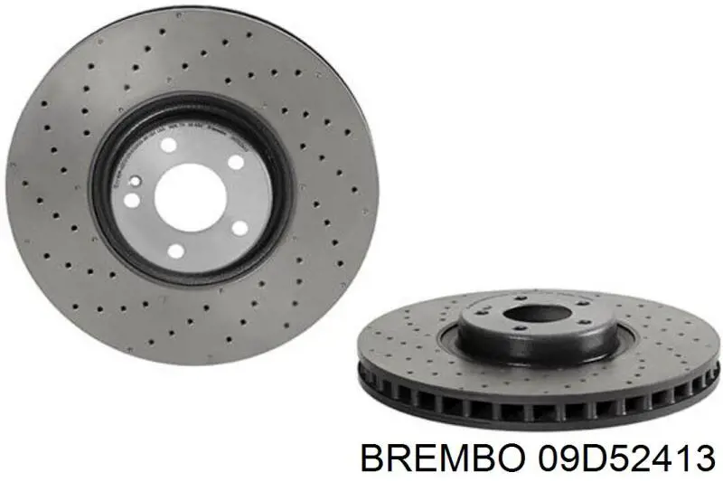 Диск гальмівний передній 09D52413 Brembo