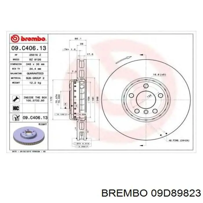  09D89823 Brembo