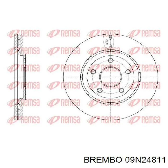 Купити 09N24811 Brembo Ротор гальмівний