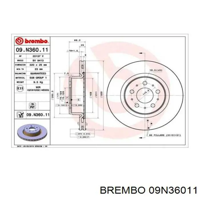 AR84006XPR Power Stop Гальмо дискове переднє