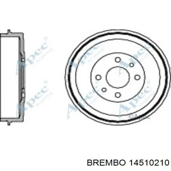 Барабан гальмівний задній Brembo 14510210 ціна, від 37.40 USD