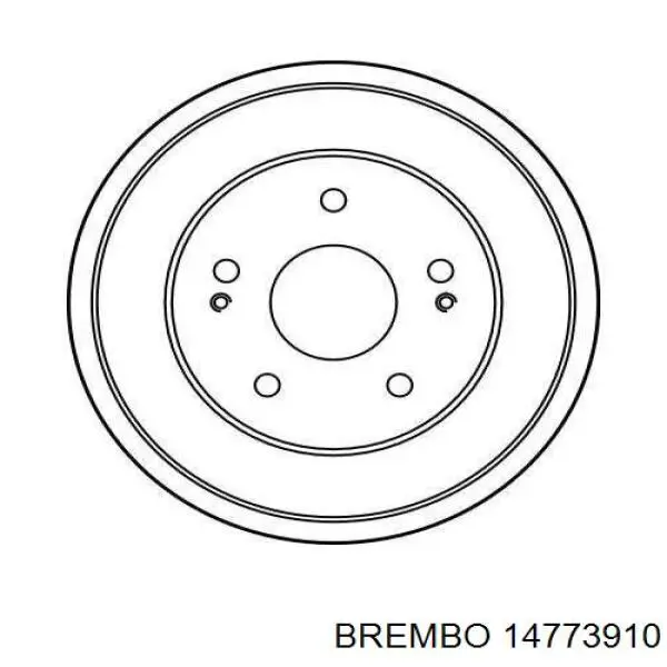 Купити 14773910 Brembo Барабан гальмівний задній