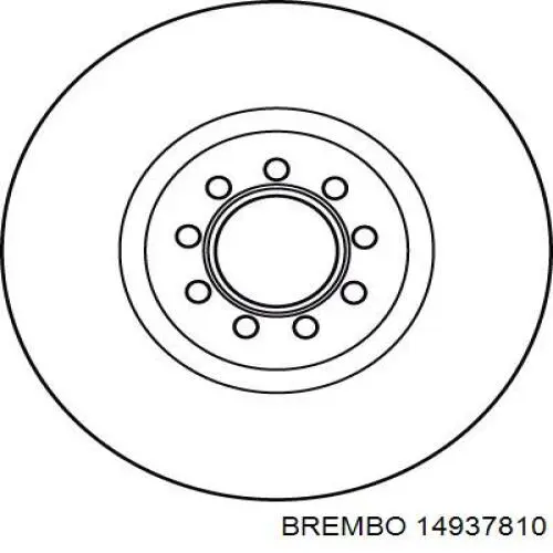 Барабан гальмівний задній 14937810 Brembo