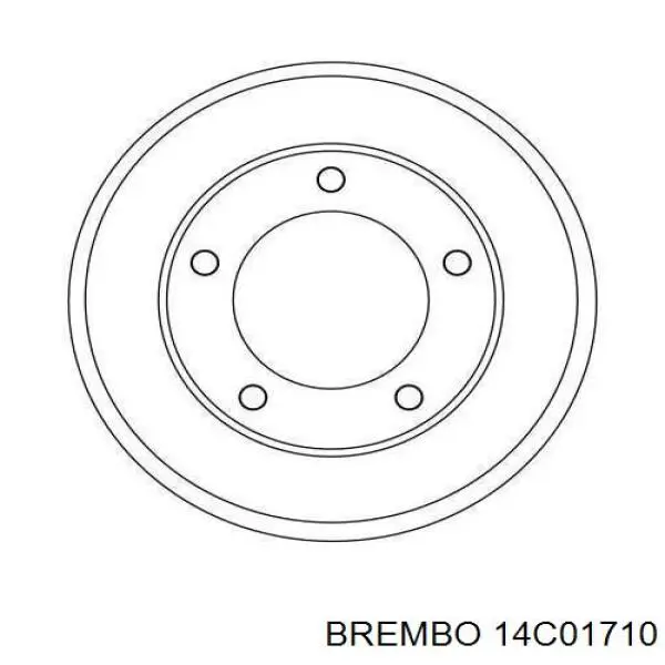 Барабан гальмівний задній 14C01710 Brembo