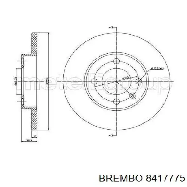8417775 Brembo Гальмо дискове переднє