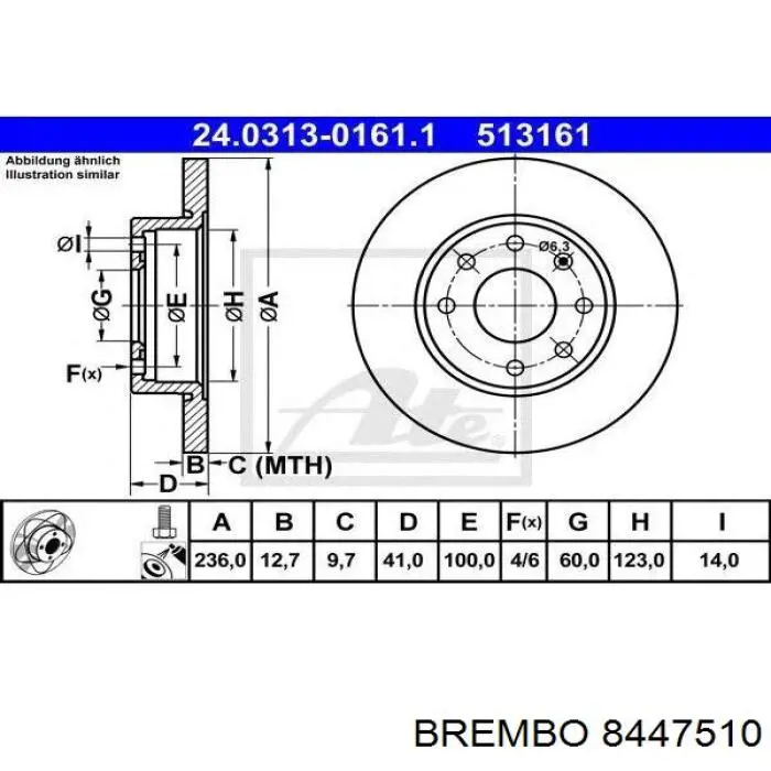Гальмівні диски передні 8447510 Brembo