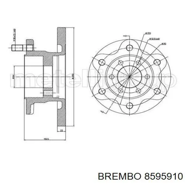 Диск переднього гальма Brembo 8595910 ціна, від 82.91 USD