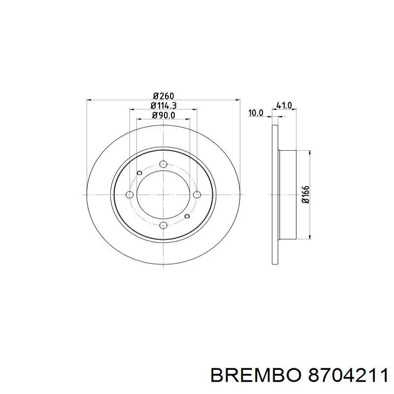 8704211 Brembo Дискові гальма