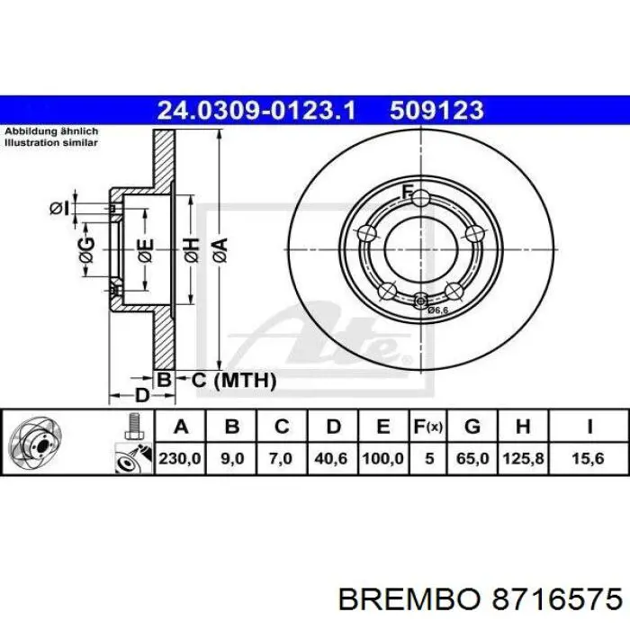 Гальмівні диски 8716575 Brembo