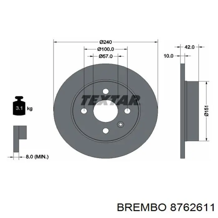 8762611 Brembo Дискові гальма