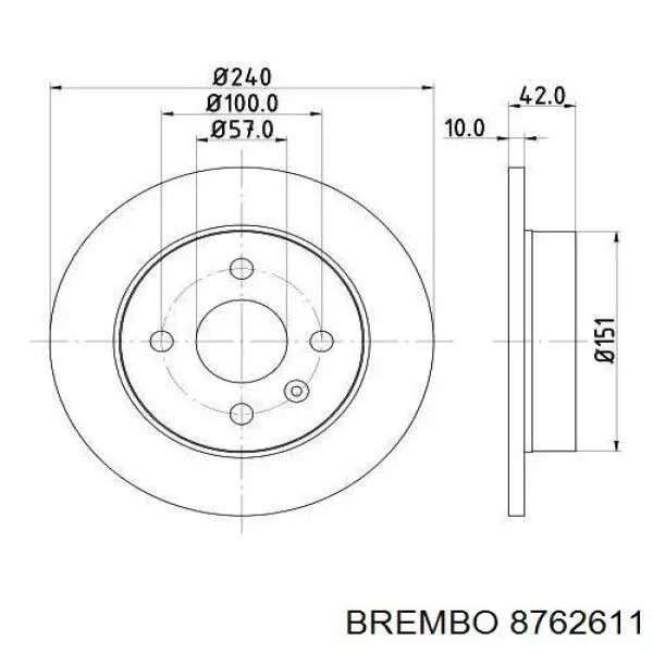 Задні дискові гальма Brembo 8762611 ціна, від 19.90 USD