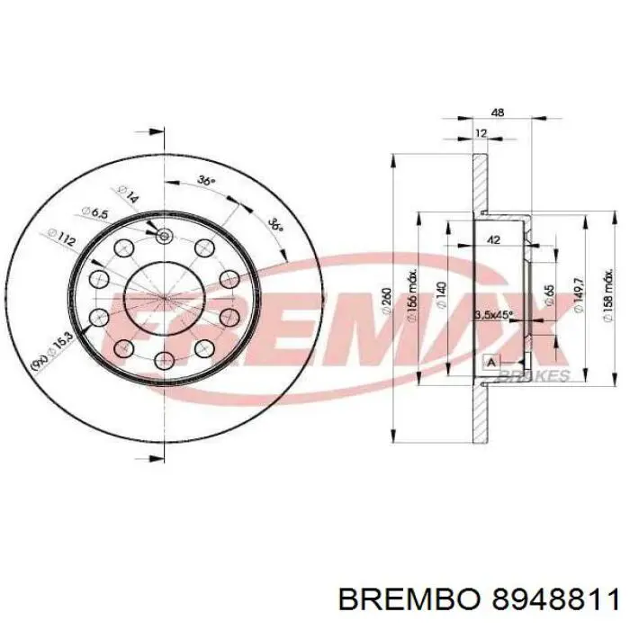Гальмівні диски 8948811 Brembo