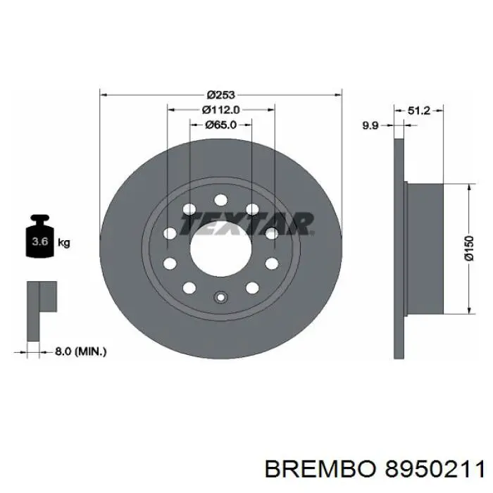 Гальмівні диски 8950211 Brembo