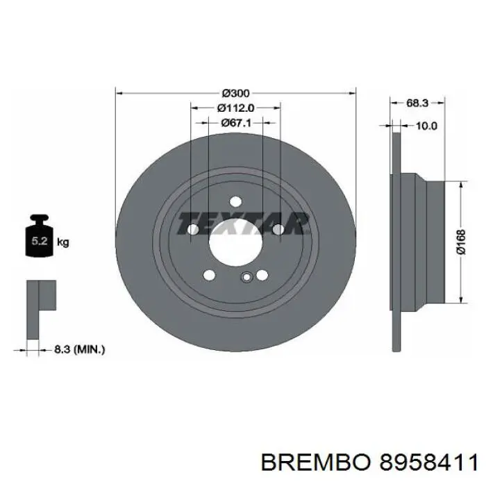 8958411 Brembo Дискові гальма