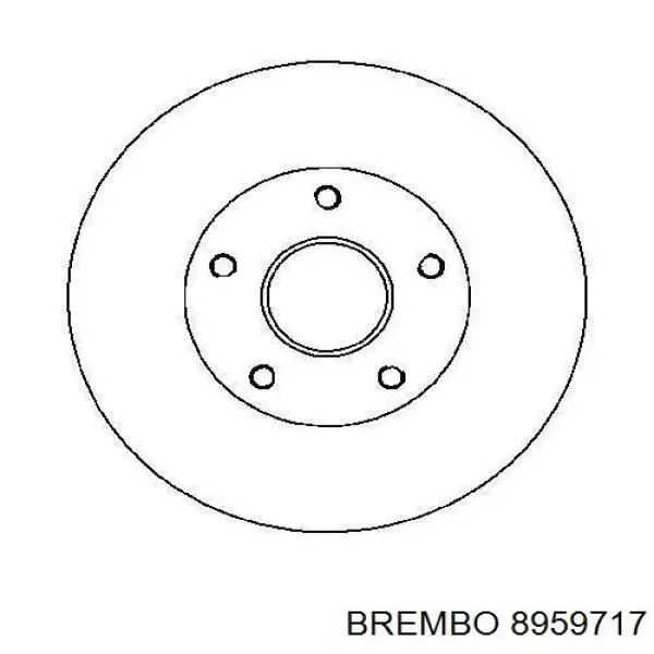 Купити 8959717 Brembo Диск заднього гальма