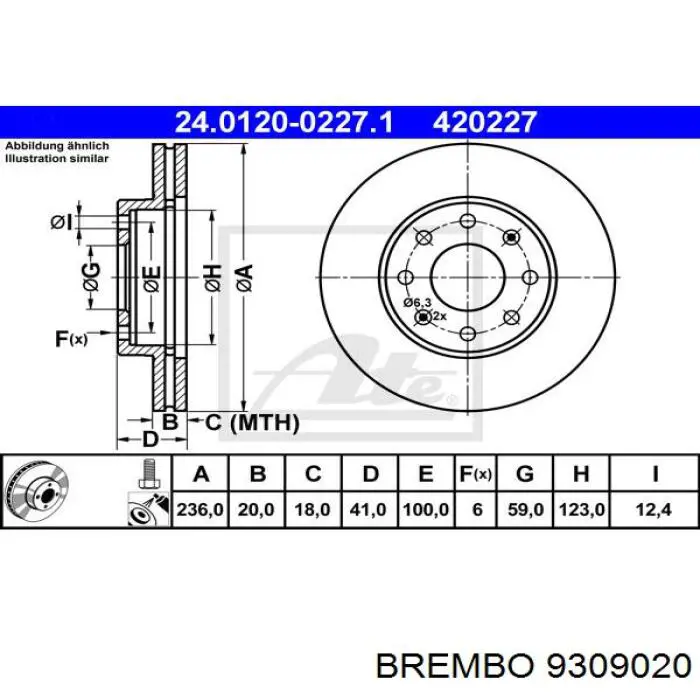  Brembo 9309020