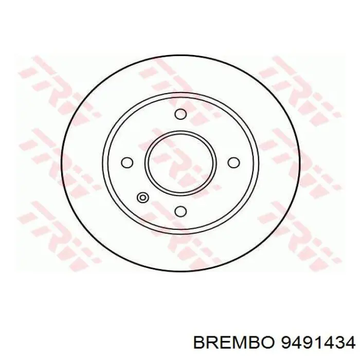 Диск переднього гальма Brembo 9491434 ціна, від 28.20 USD