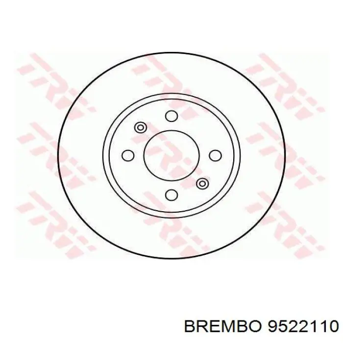 Диск переднього гальма Brembo 9522110 ціна, від 39.31 USD