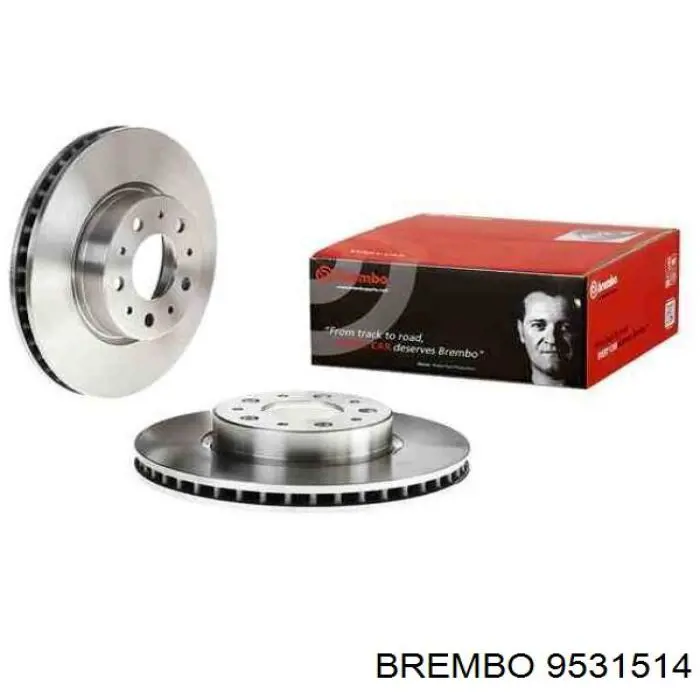 9531514 Brembo диск гальмівний передній