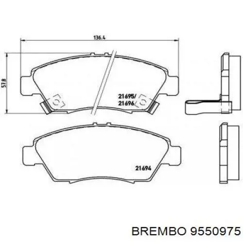 Гальмівні диски передні 9550975 Brembo
