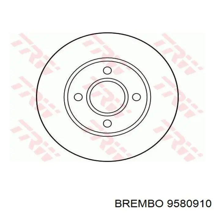 9580910 Brembo диск гальмівний передній