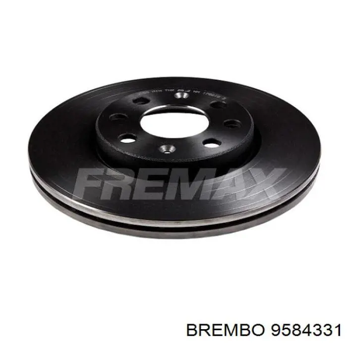 Диск гальмівний передній 9584331 Brembo