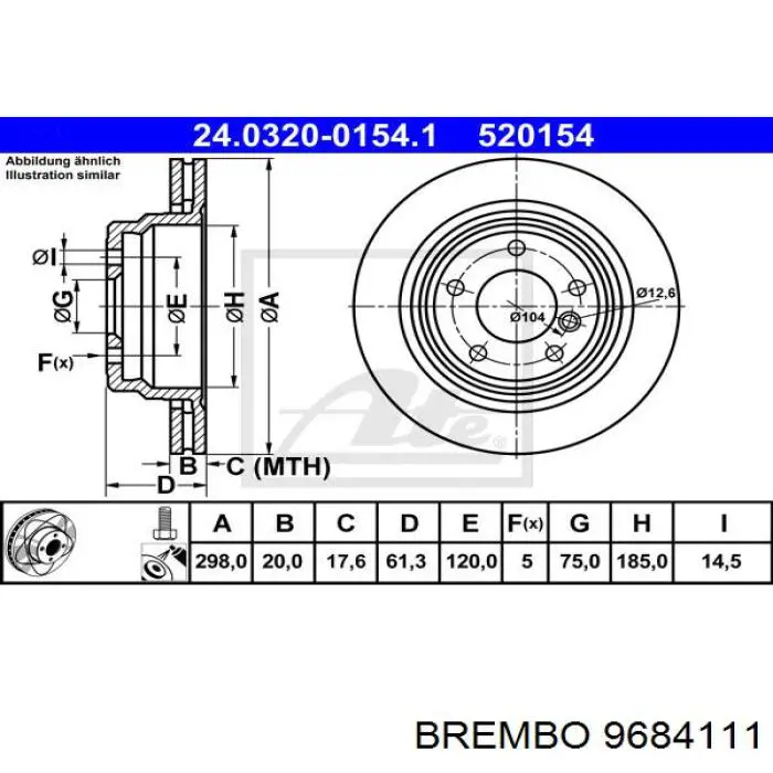 9684111 Brembo Дискові гальма