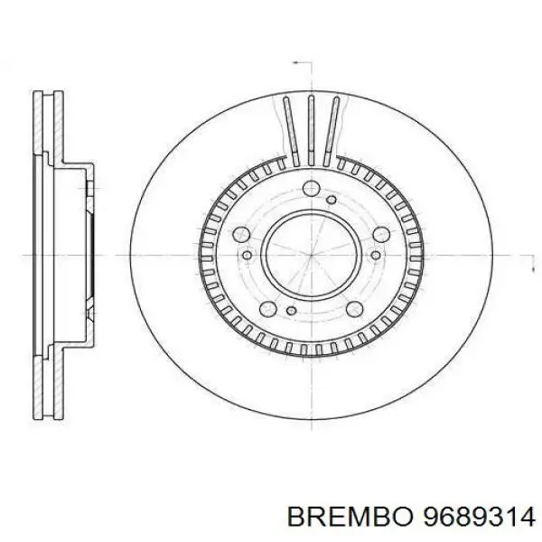 Гальмівні диски передні 9689314 Brembo