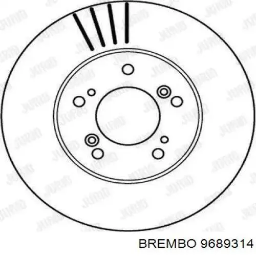 Купити 9689314 Brembo Ротор гальмівний